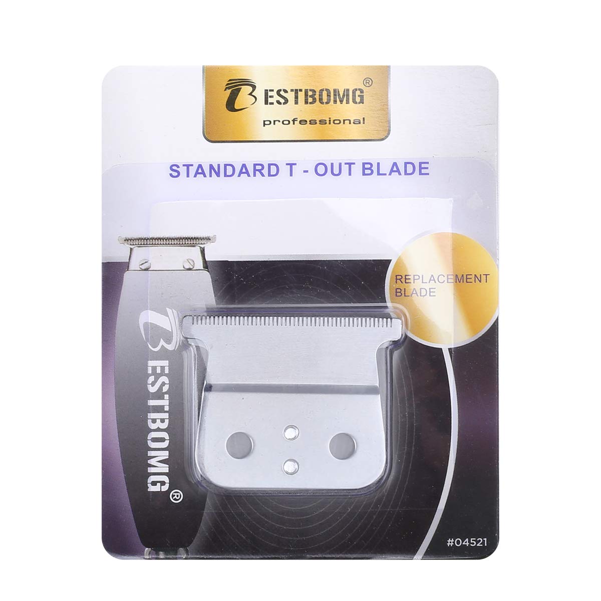 Pro T outliner Ceramic Blade Hair Clipper/Trimmer Replacement Blades #04521-Compatible with Andis T Outliner Clipper (Silver)