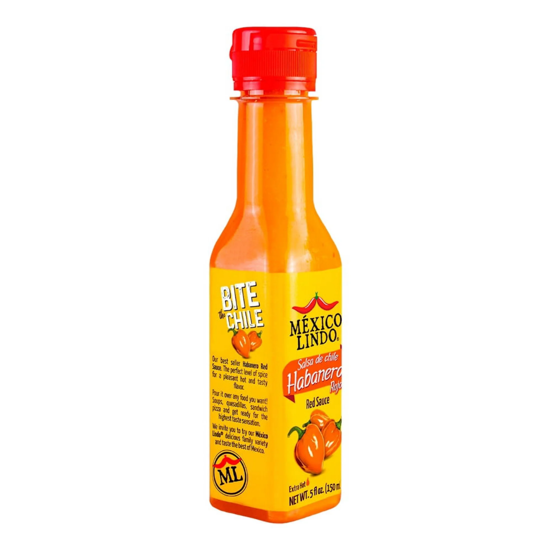 Mexico Lindo Salsa de Chile Habanero Rojo Extra Hot Red Chili Sauce, 150 ml 5 fl. oz.