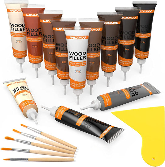 Nadamoo Furniture Repair Kit 12pcs Repair & Restore Color To Wood Surfaces