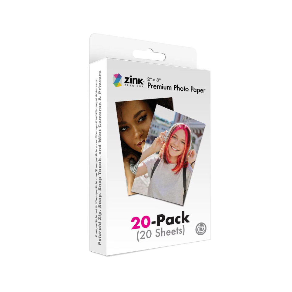 Zink Polaroid 2 x 3ʺ Premium Photo Paper 20 Sheets (PACKAGING MAY VARY)