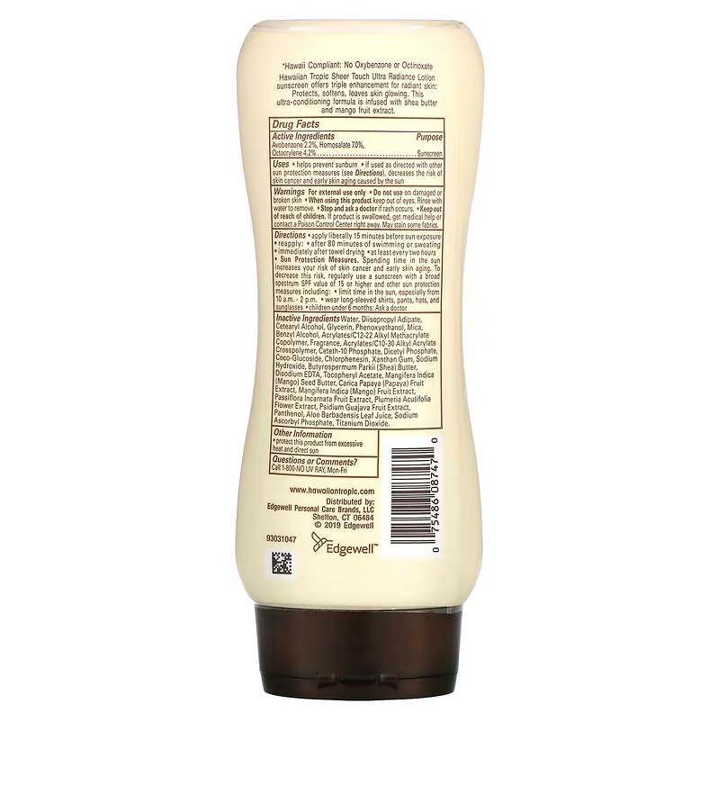 Hawaiian Tropic Sheer Touch Ultra Radiance Lotion Sunscreen SPF 30