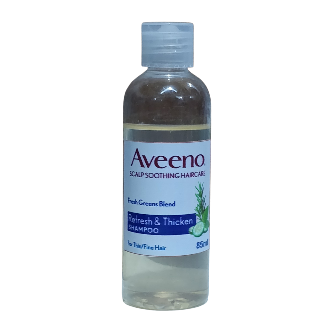 Trial Size Aveeno Scalp Soothing Hair Care Fresh Greens Blend Refresh & Thicken Shampoo, 85 ml