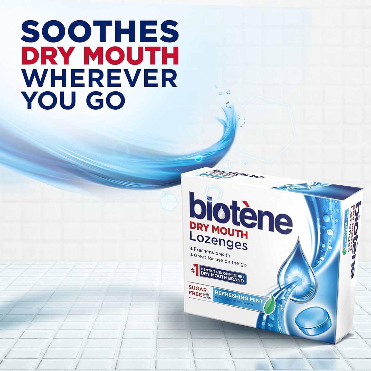 Biotene Dry Mouth Lozenges Refreshing Mint 27 Count