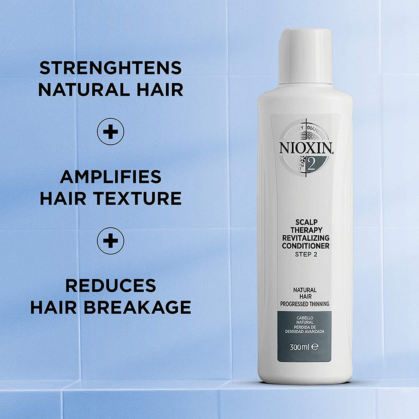 Nioxin Scalp Therapy Revitalizing Conditioner System 2, Step 2, Natural Hair Progressed Thinning, 300ml