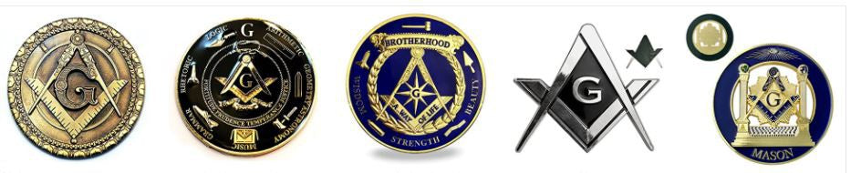 Shriner Round Masonic Auto Emblem - [Gold & Green][3'' Diameter]