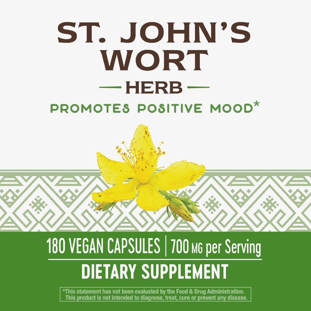 Nature's Way St. John’s Wort Herb, 700 mg per serving, 180 Vegan Capsules
