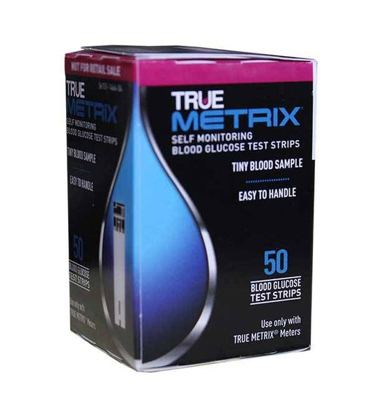True Metrix Blood Glucose Test Strips Box of 50