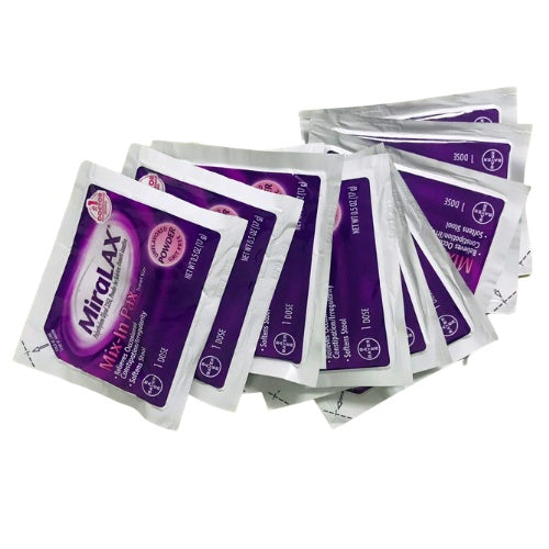 MiraLAX Single Dose Sachets, 10 Count (Packaging may Vary) NO BOX