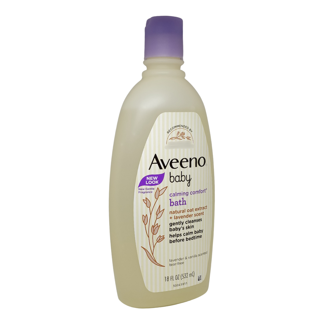 Aveeno Baby Calming Comfort Bath with Natural Oat & Lavender Scent, 18 oz / 532 ml