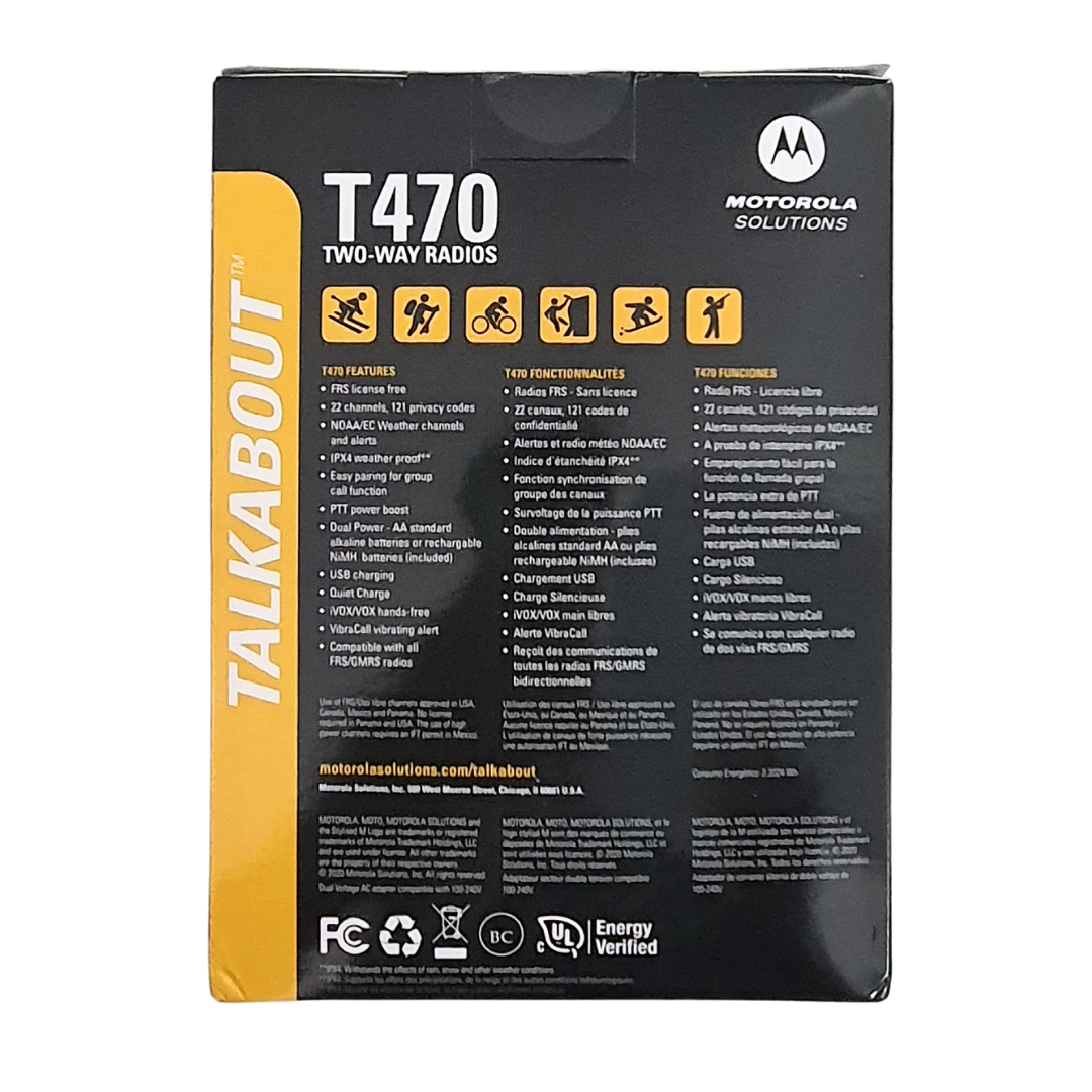 Motorola Solutions T470 Talkabout Two-Way Radios