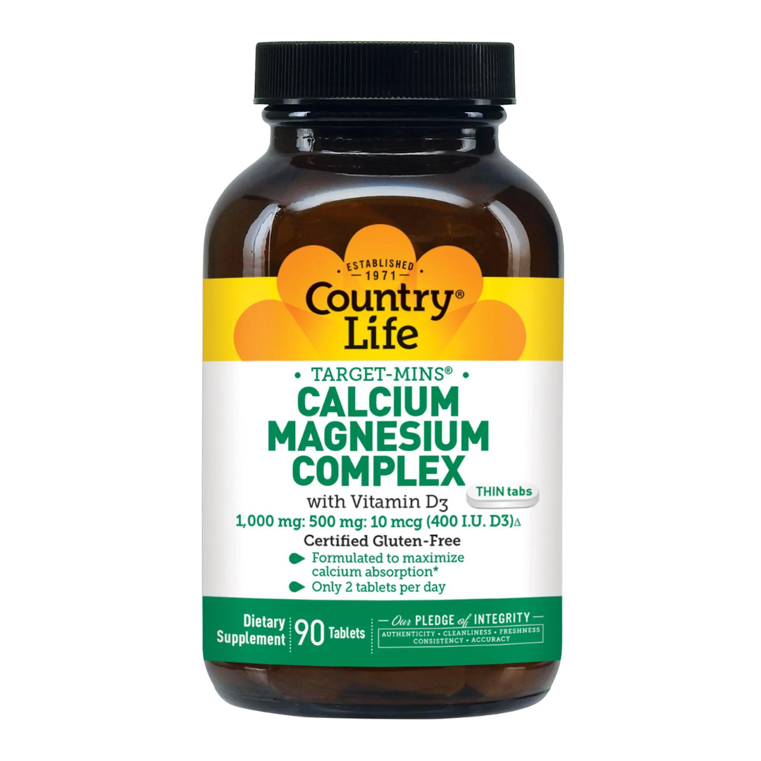 Country Life Calcium Magnesium Complex With Vitamin D3 Supplement 90 Tablets
