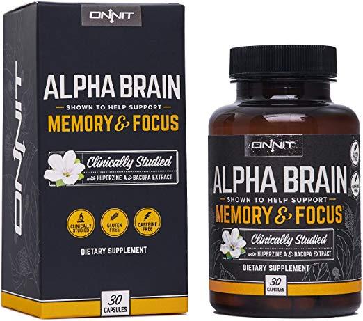 Onnit Alpha Brain Booster Supplement For Memory and Focus, 30 Capsules