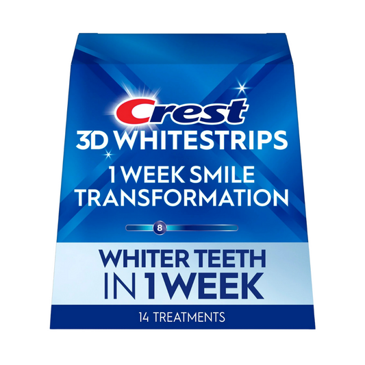 CREST 3D Whitestrips 1 Week Smile Transformation At home Teeth Whitening Kit - 14 Treatments