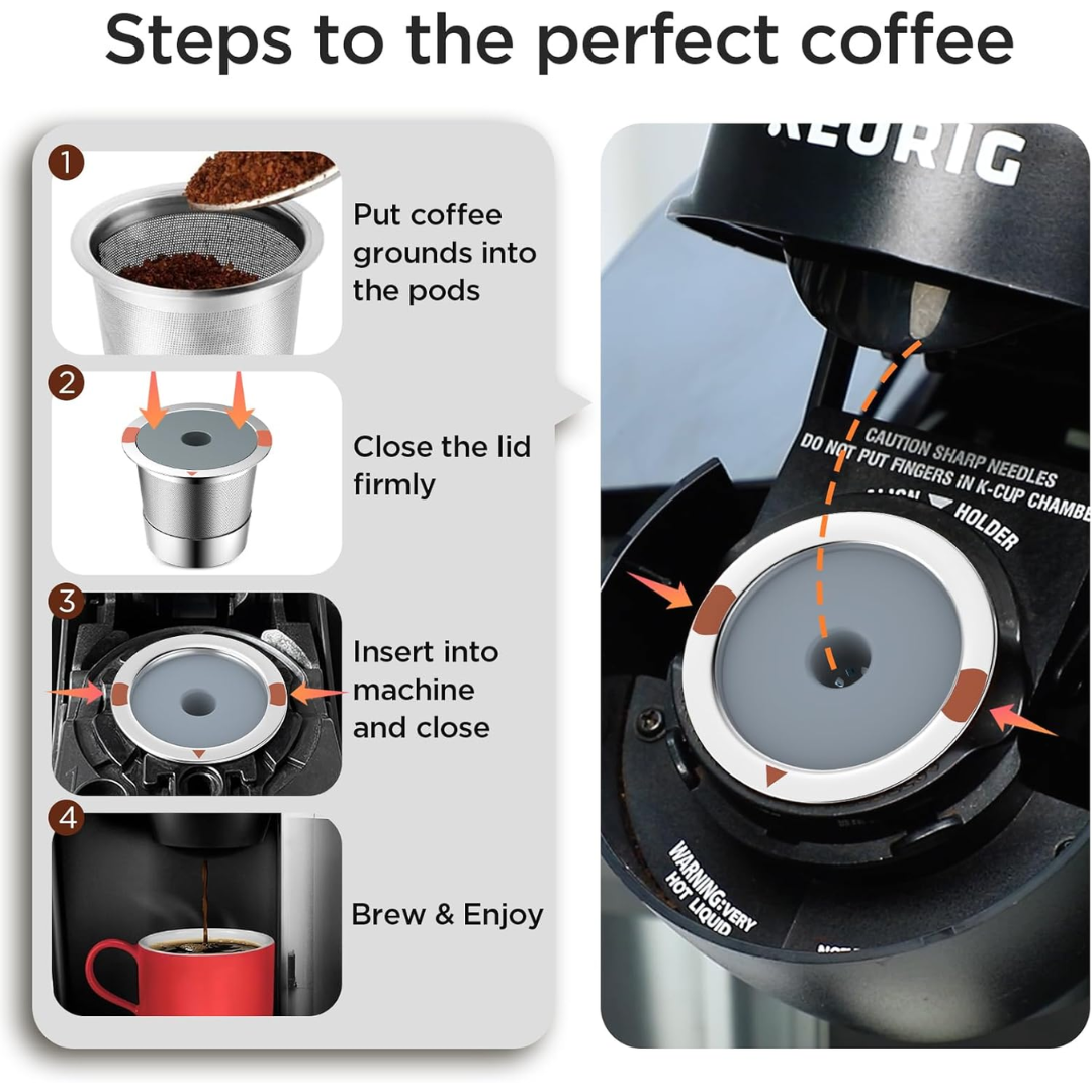Noalto Reusable K Cups, 2 Pack