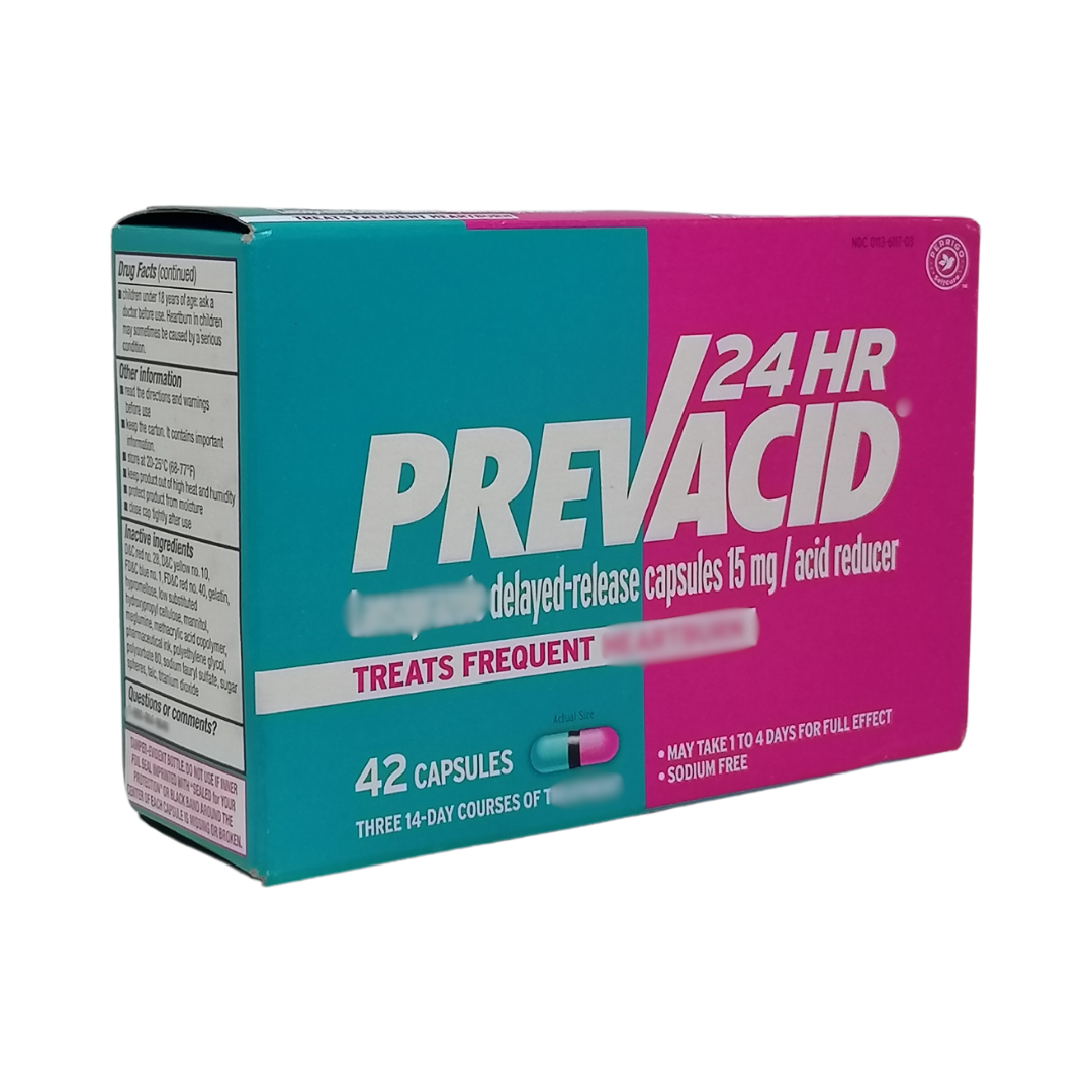 Prevacid 24 Hr Acid Reducer 15 mg, 42 Capsules