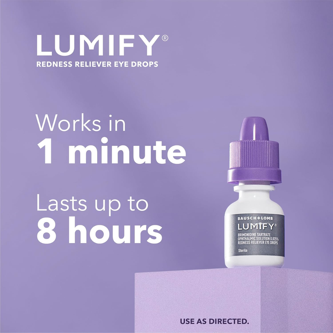 Bausch + Lomb Lumify Redness Reliever Eye Drops, 0.08 oz / 2.5 ml