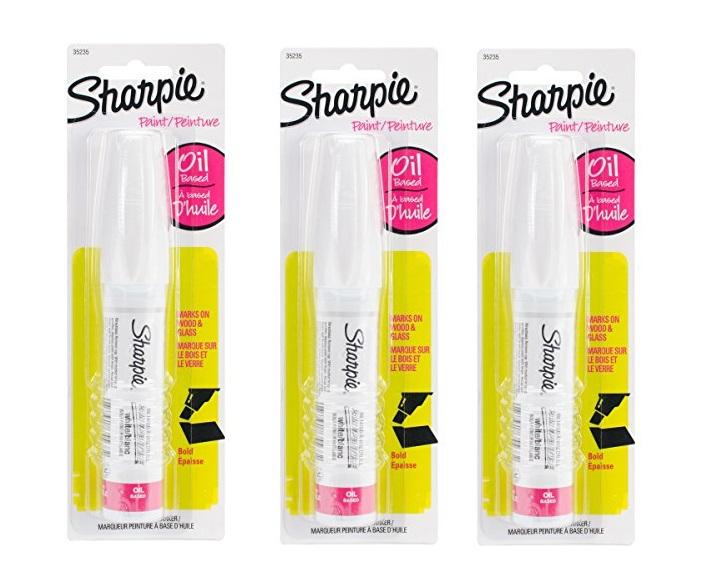 Sharpie Oil-Based Paint Marker, Bold Point Large White (Pack of 3)