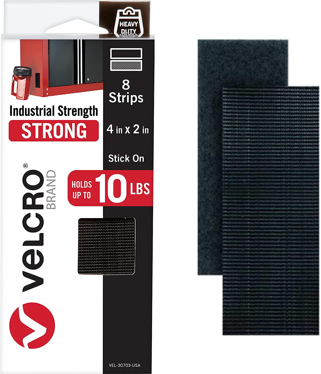 Velcro Brand Industrial Strength Strong Holds Up To 10 Lbs 4in x 2in