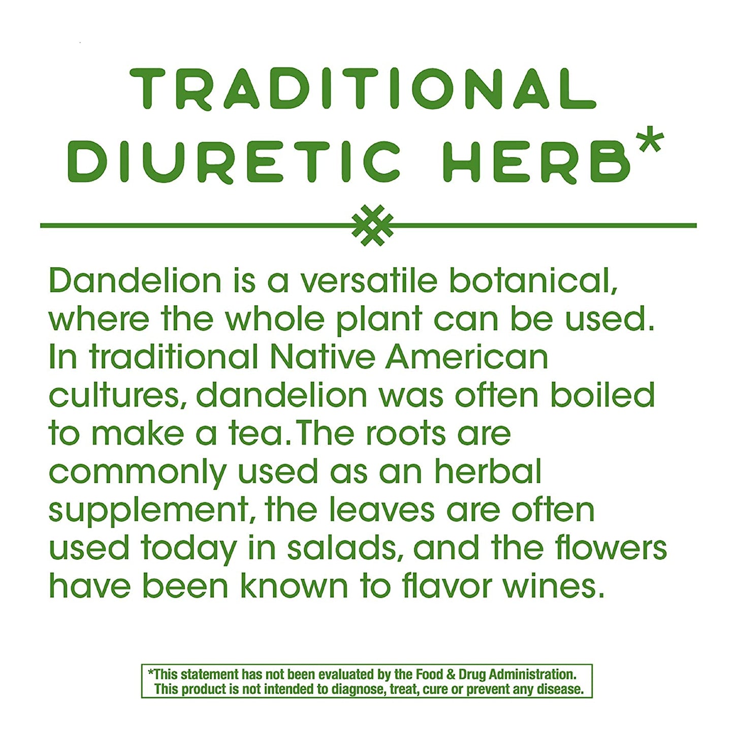 Nature's Way Dandelion Root, 1,575 mg Per Serving Non-GMO, Gluten Free, Vegetarian, 100 Capsules