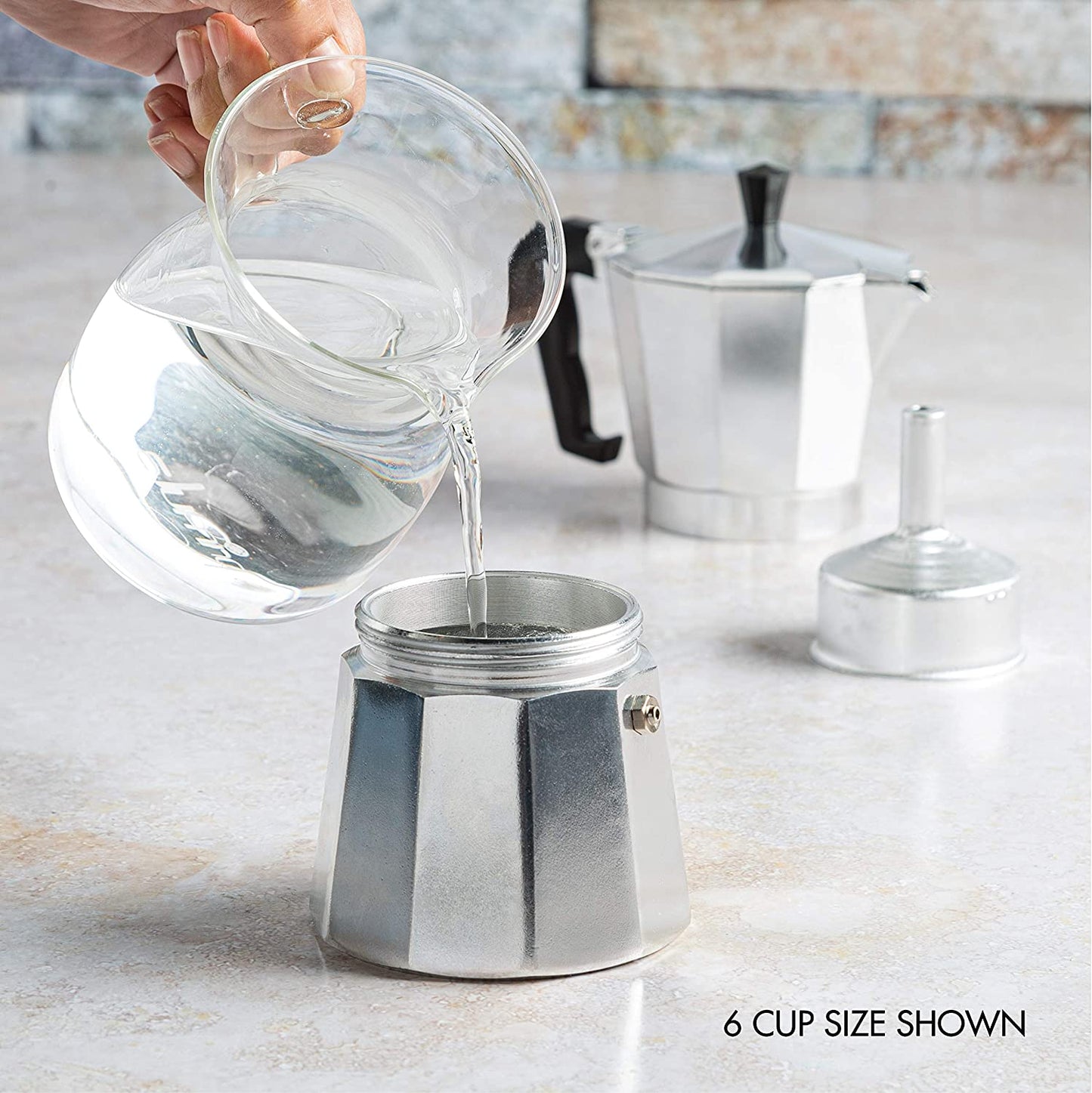 Primula Aluminum Espresso Maker 6-Cup – Italian & Cuban Style, Polished Silver