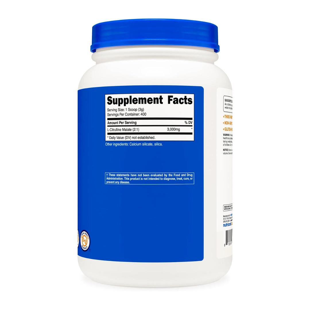 Nutricost L-Citrulline Malate 2:1 Powder Supplement 42oz /  1.2kg