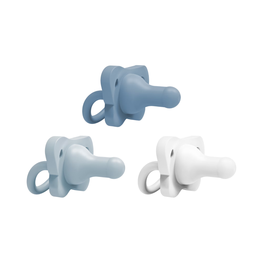Dr. Brown's Happy Paci 0-6m Blue/Light Blue/White, 3 Pacifiers