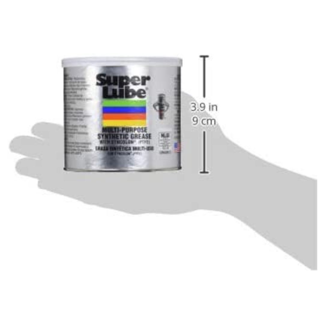 Super Lube Multi-Purpose Synthetic Grease With Syncolon (PTFE) NLGI 2 Translucent White 14oz