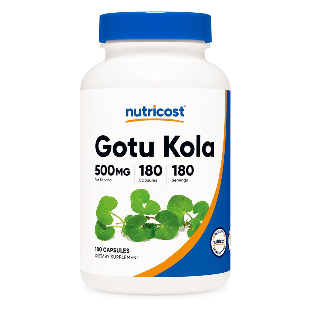 Nutricost Gotu Kola 500mg Supplement 180 Capsules