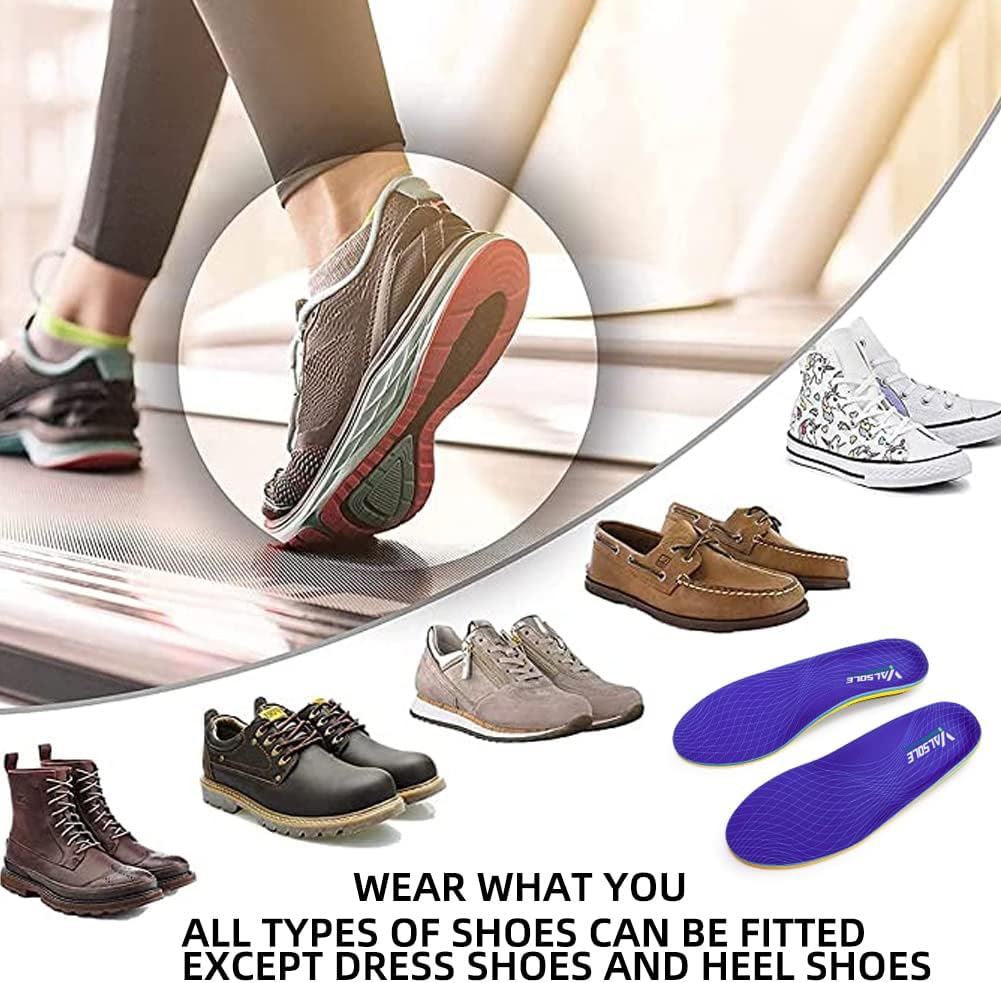 Valsole Orthotic Insert Arch Support Insoles - Men 10-10 1/2 / Women 12-12 1/2 (290mm)