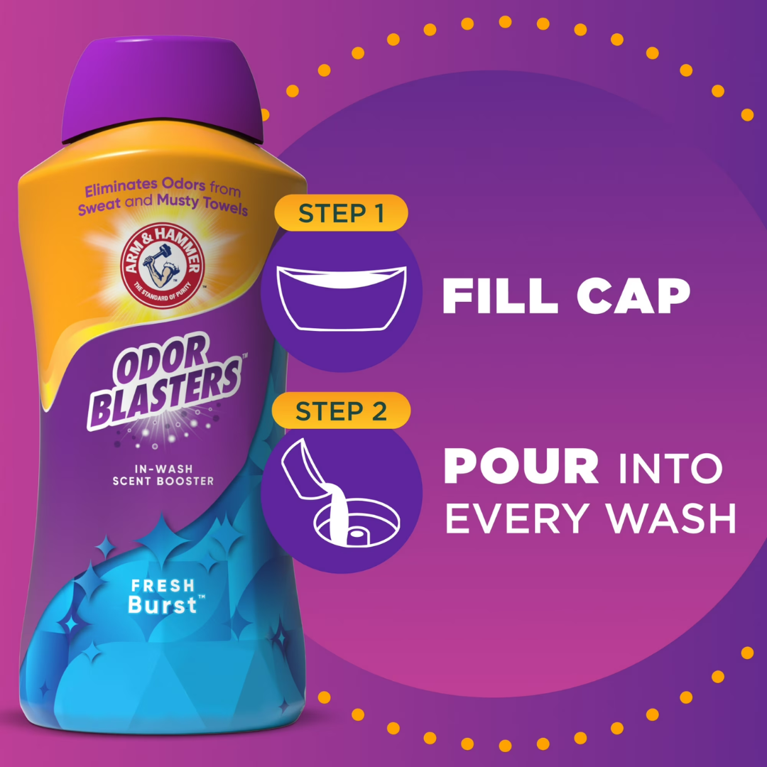 Arm & Hammer Odor Blasters In-Wash Scent Booster Fresh Burst, 45 oz / 1.27 kg