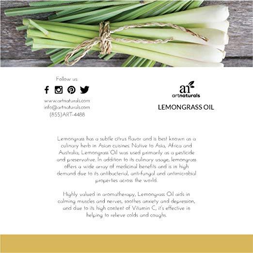ArtNaturals 100% Pure and Natural Oil in Lemongrass, 10ml