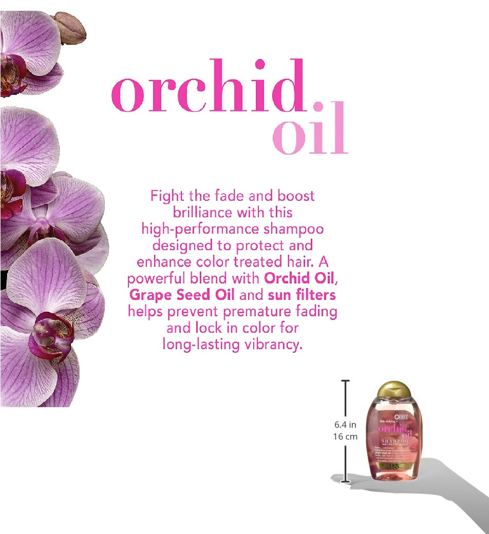 OGX Fade - Defying + Orchid Oil Shampoo with UVA / UVB Sun Filters 385 ml / 13 fl oz