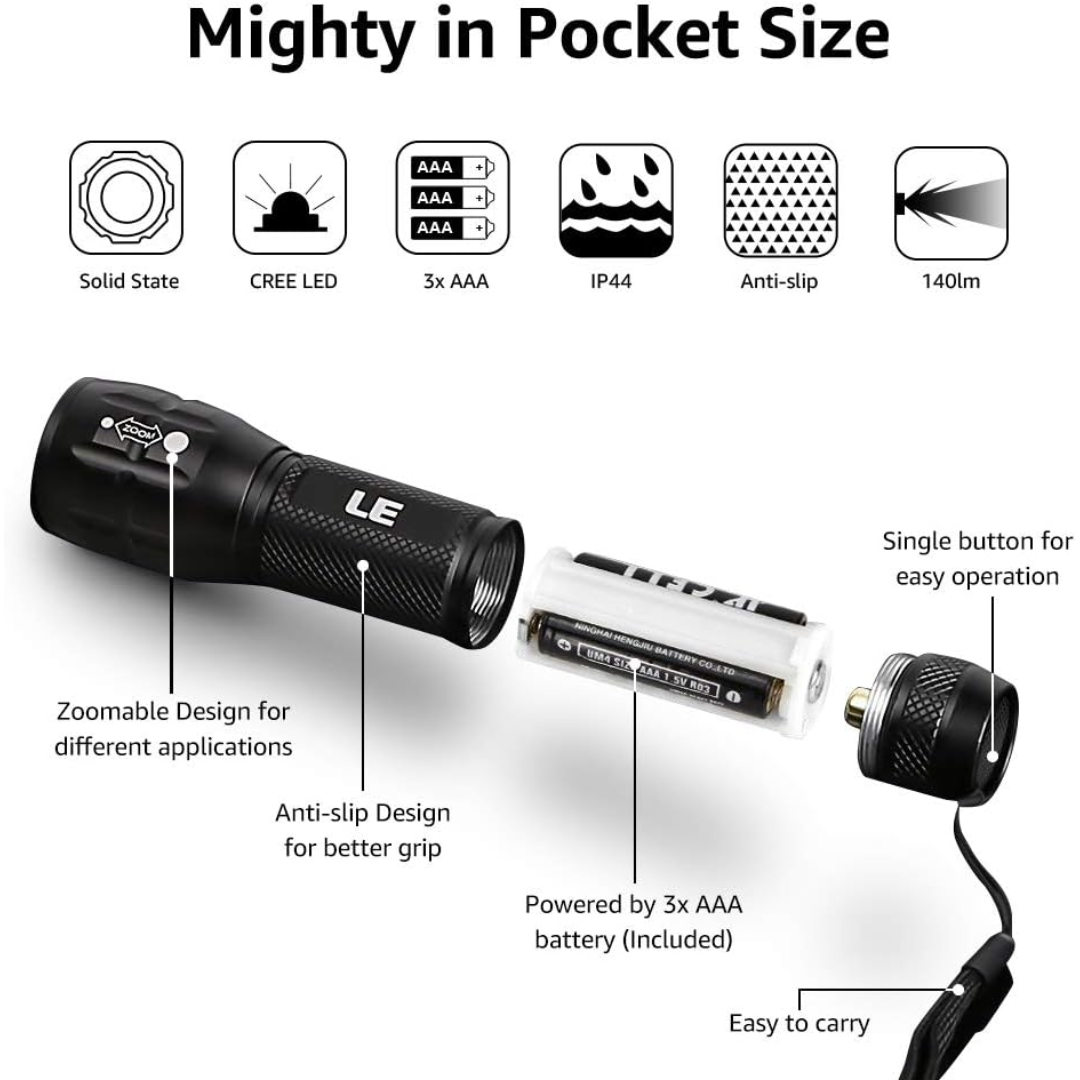 Lepro LED Flashlight, 1200012-US