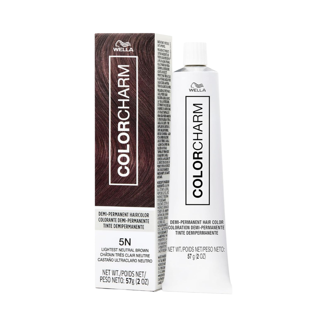 Wella ColorCharm Demi-Permanent Hair Color 5N Lightest Neutral Brown, 57 g / 2 oz