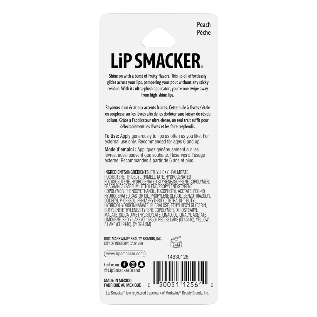 Lip Smacker Fruit Glaze Lip Oil in Peach, 6.35 ml / 0.21 fl oz
