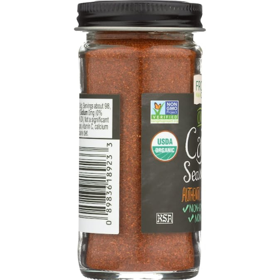 Frontier Co-Op Organic Cajun Seasoning Authenric Loiusiana Flavor 2.08 Oz