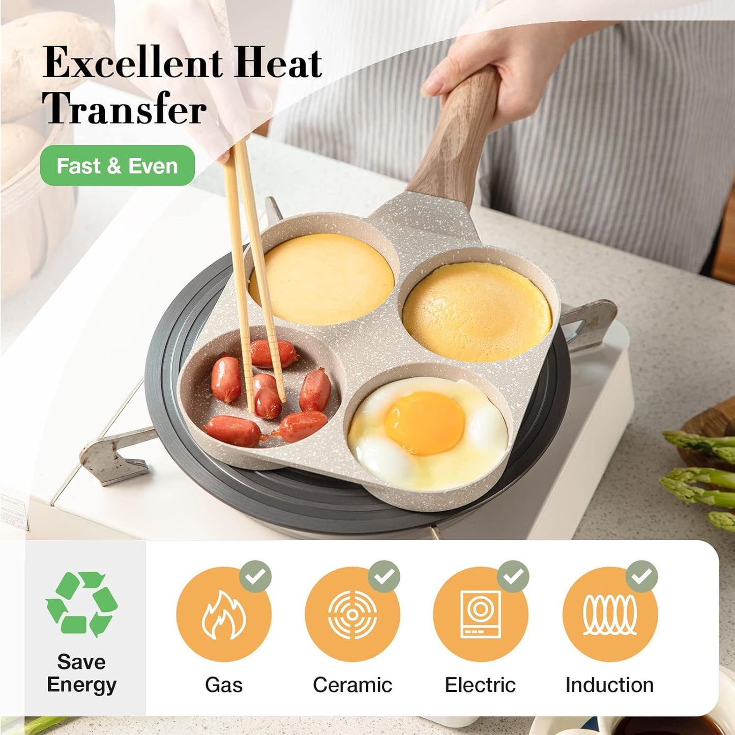 Carote 4-Cup Egg Frying Pan