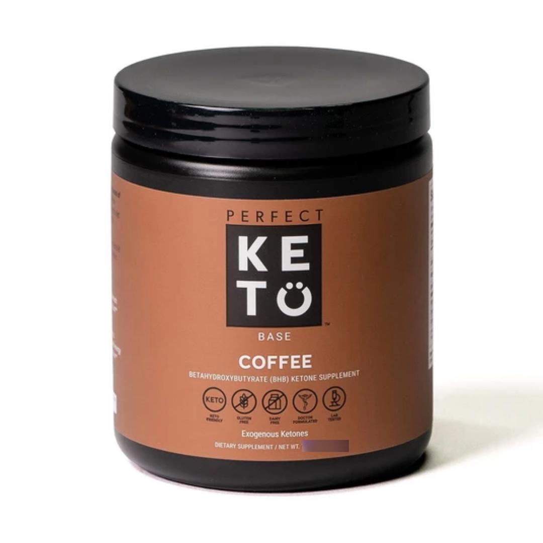 Perfect Keto Exogenous Ketones: Base BHB Salts Supplement (Coffee) 191g