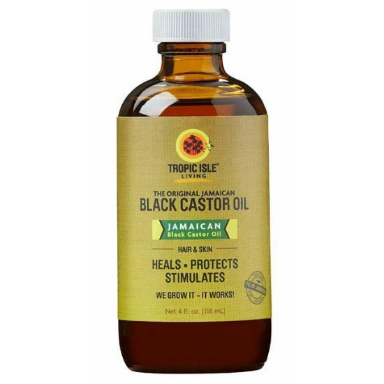 Tropic Isle Living Jamaican Black Castor Oil, 4 oz / 118 ml NO BOX (PACKAGING MAY VARY)