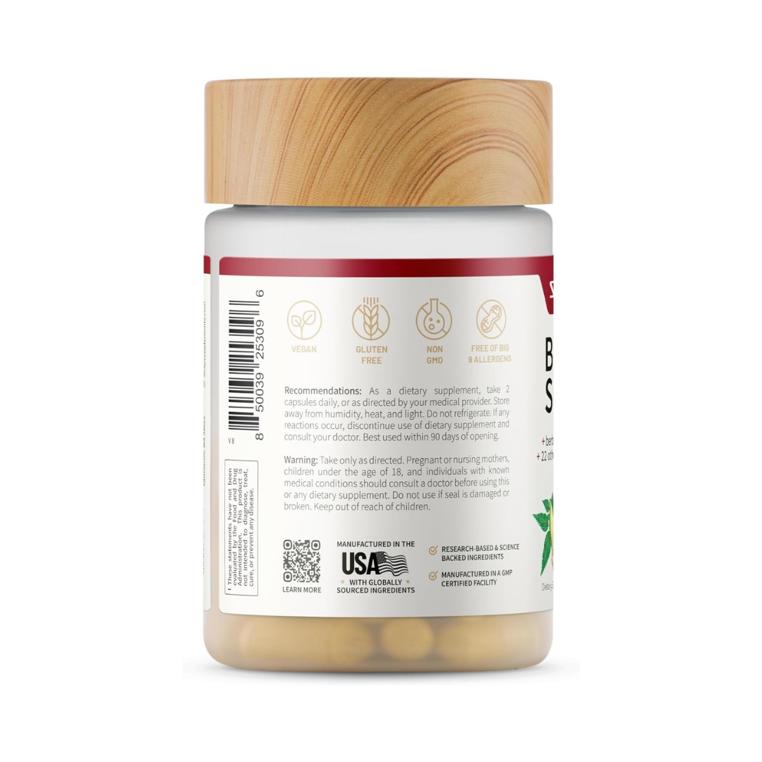 SNAP Blood Sugar + Berberine + Cinnamon, 60 Capsules