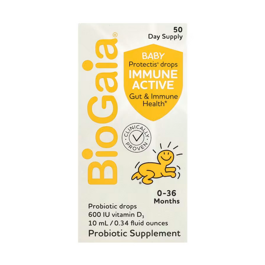 Biogaia Baby Probiotic Drops Immune Active Optimal Protection 600 IU Supplement for 0-36 Months (10ml/0.34 oz)