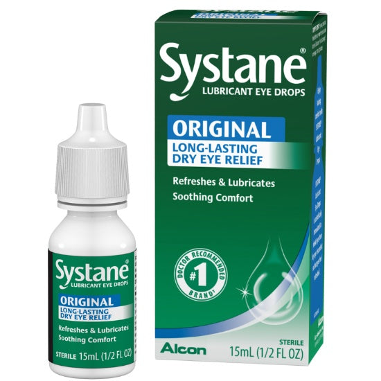 Systane Lubricant Eye Drops Original Long Lasting Relief 1/2 Fl Oz (15ml)