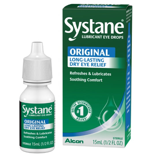 Systane Lubricant Eye Drops Original Long Lasting Relief 1/2 Fl Oz (15ml)