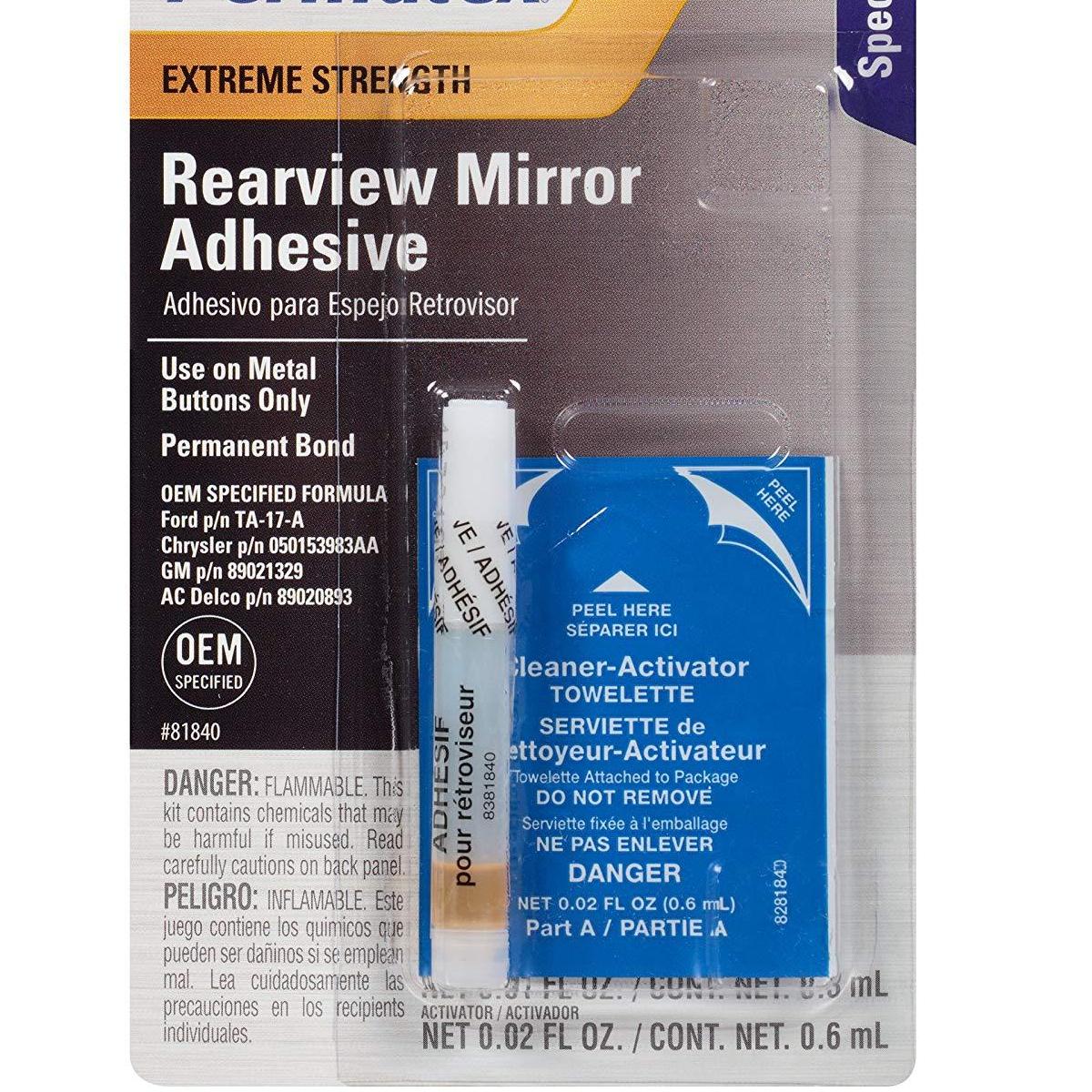 Permatex 81840 Extreme Rearview Mirror Professional Strength Adhesive Kit (Single Unit)