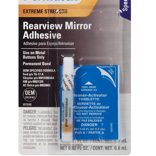 Permatex 81840 Extreme Rearview Mirror Professional Strength Adhesive Kit (Single Unit)