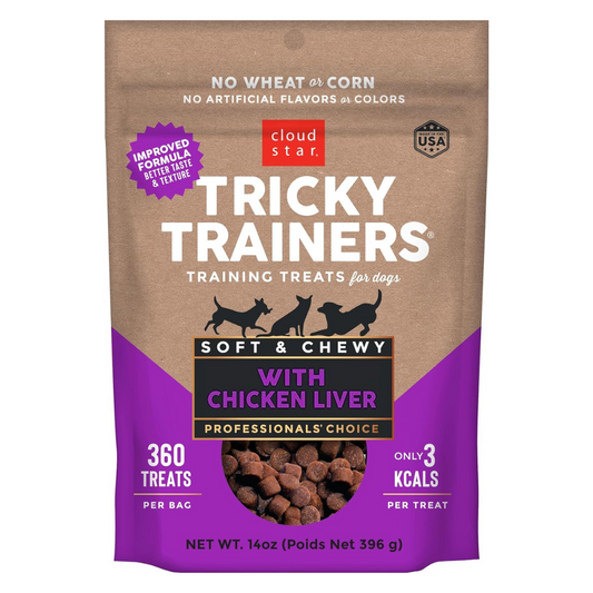 Cloud Star Tricky Trainiers For Dogs Soft And Chewy With Chicken Liver 14 oz / 396g