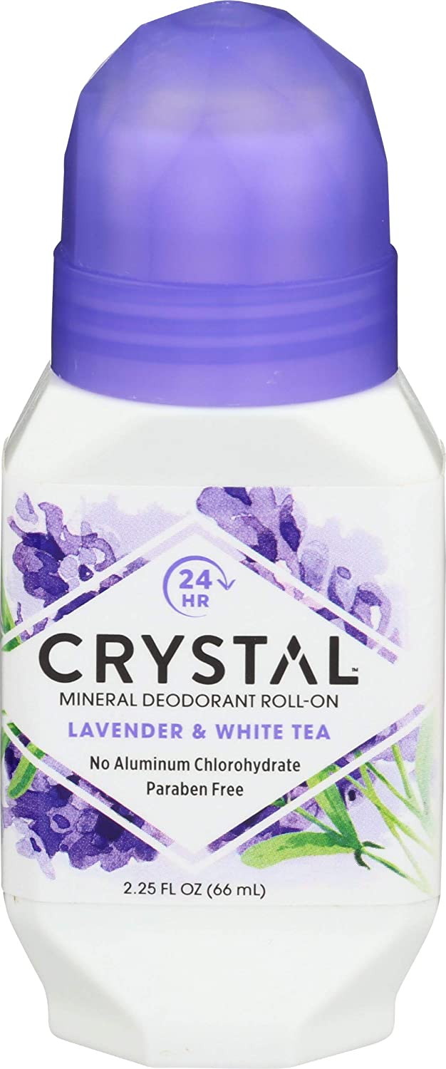 Crystal Mineral Deodorant Roll-On, Lavender & White Tea 2.25 oz (Packaging may Vary)