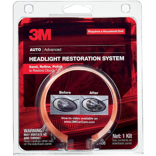 3M Headlight Lens Restoration System 39008, 1 Kit