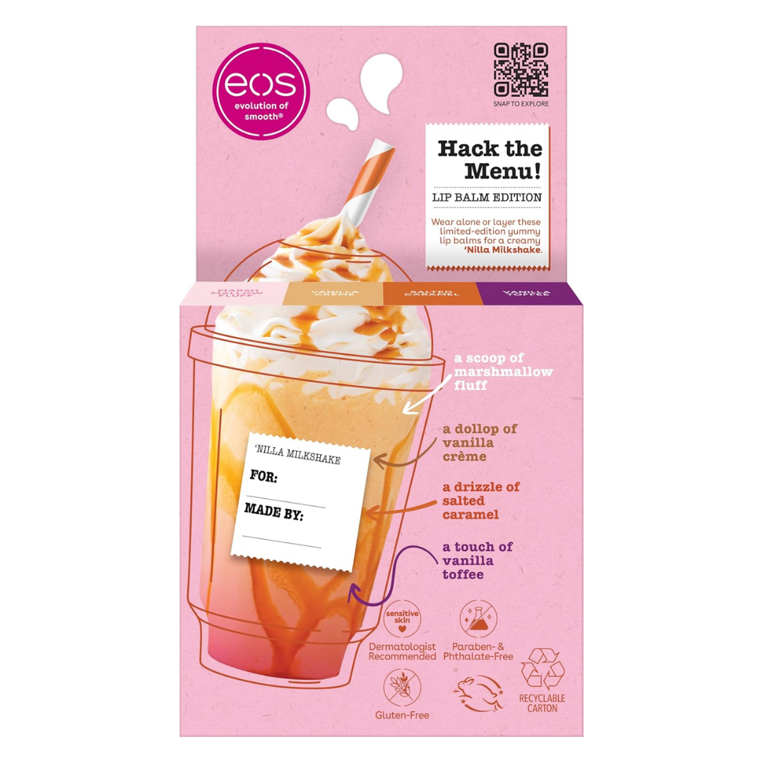 EOS Flavor Lab Secret Menu 'Nilla Milkshake Lip Balm,  0.14 oz