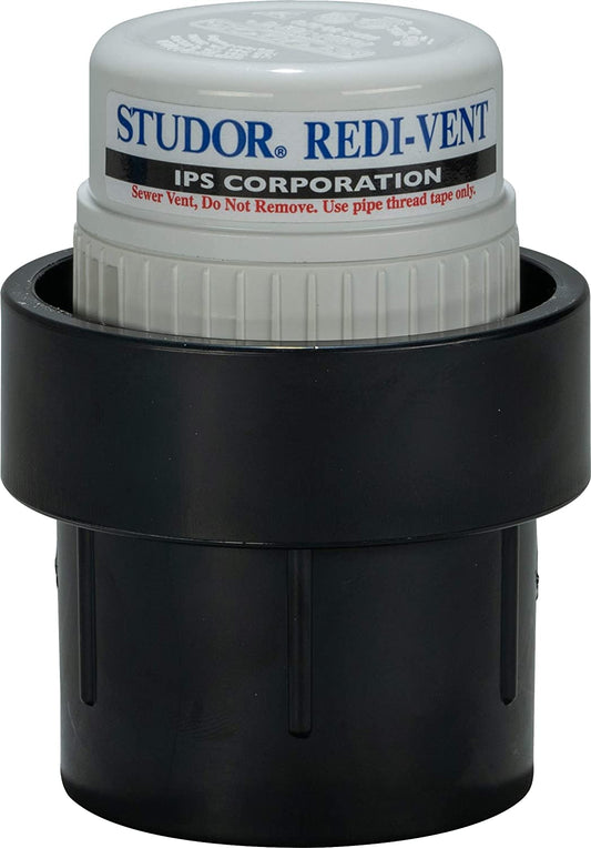 Studor 20349 Redi-Vent Air Admittance Valve with ABS Adapter, 1-1/2- or 2-Inch Connection